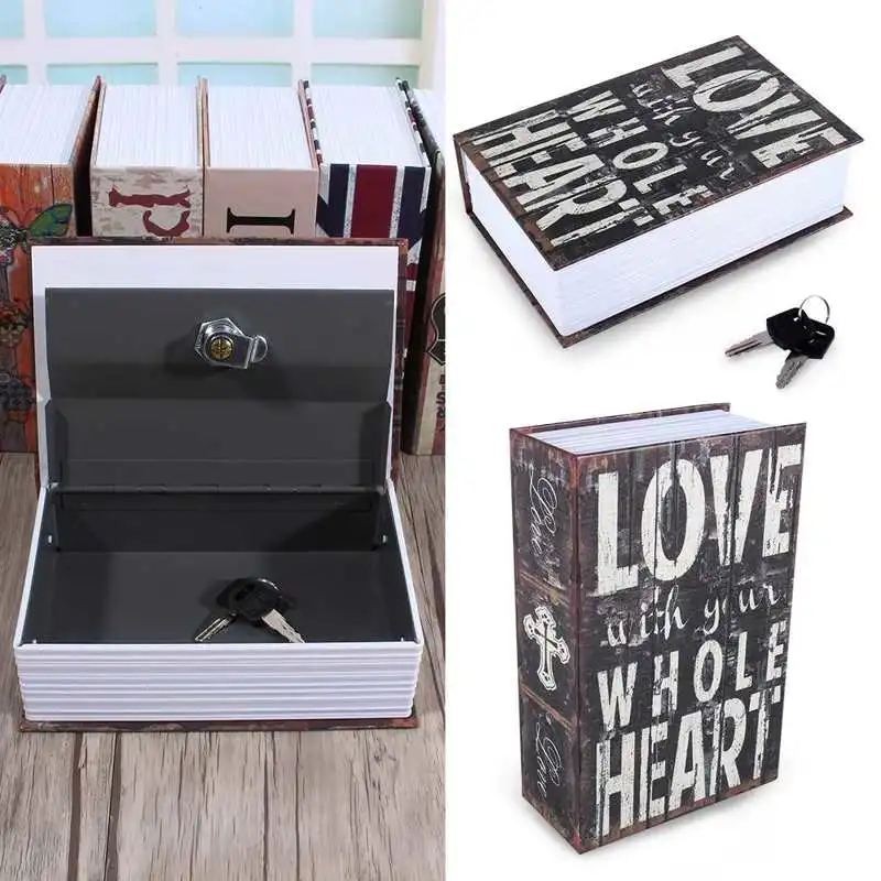 Secret Hidden Safe Security Box of Dictionary Book Shape Key Box For Money Cash Jewelry Safe Deposit Box Mini Lock Box for home - Image 7