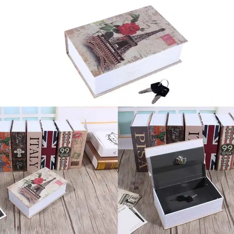 Secret Hidden Safe Security Box of Dictionary Book Shape Key Box For Money Cash Jewelry Safe Deposit Box Mini Lock Box for home - Image 8