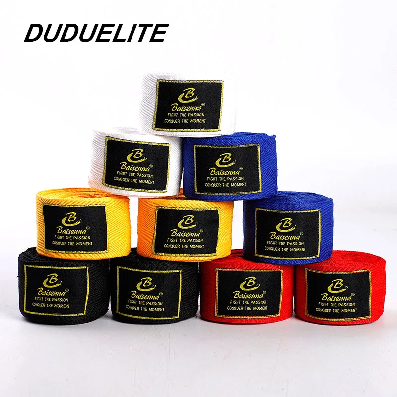 Cotton Boxing Bandage Sports Strap Hand Gloves Wraps Belt Boxing Sports Wraps Bandage 2 Rolls 1.5/2/3/5M - Image 2