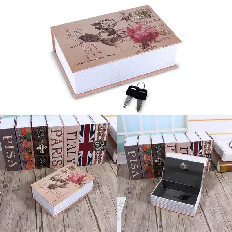Secret Hidden Safe Security Box of Dictionary Book Shape Key Box For Money Cash Jewelry Safe Deposit Box Mini Lock Box for home - Image 11