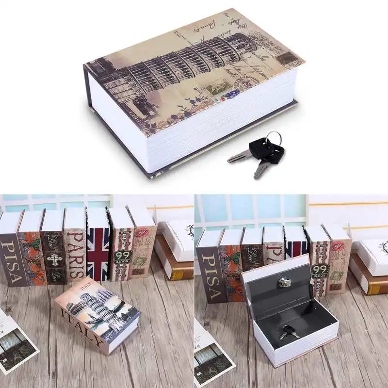 Secret Hidden Safe Security Box of Dictionary Book Shape Key Box For Money Cash Jewelry Safe Deposit Box Mini Lock Box for home - Image 9