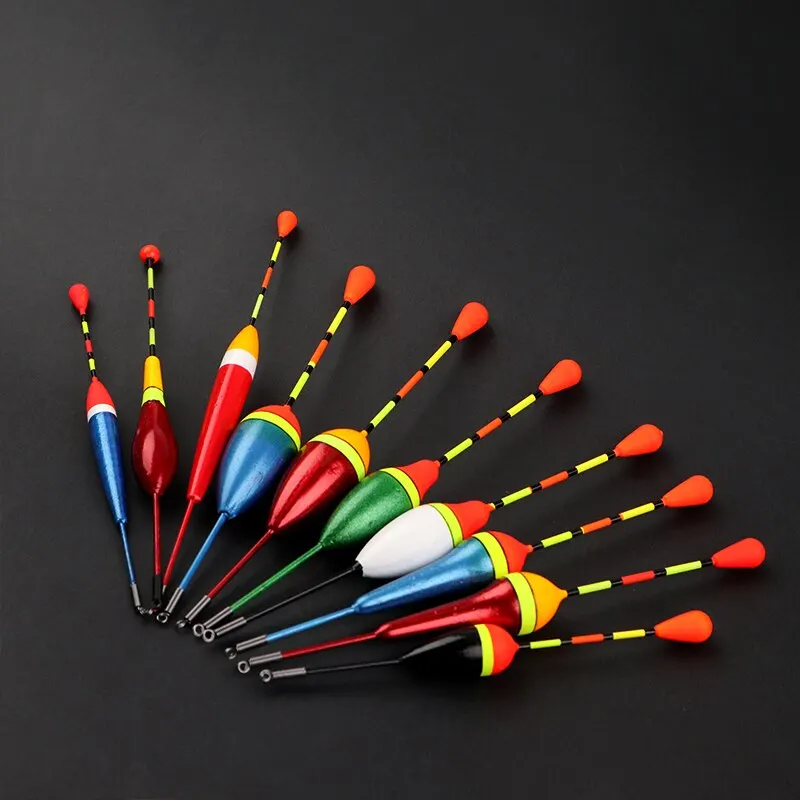 Fishing Floats Set Buoy Bobber Fishing Light Stick Floats Fluctuate Mix Size Color 10PCS - Image 3
