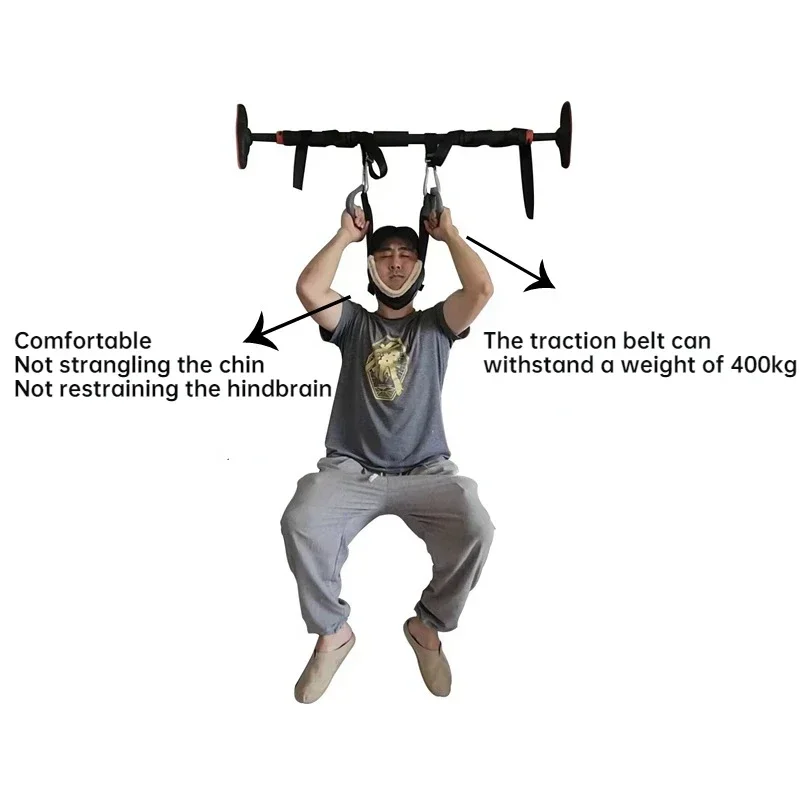 Cervical Traction Belt Neck Exercise Stretcher Horizontal Bar Hook Type Household Sling Neck Massager Treatment Rehabilitation - Image 4