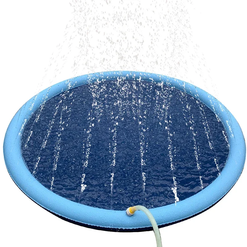 Pet Pool Inflatable Water Sprinkler Pad Play Cooling Mat Outdoor Interactive Fountain Toy for Dogs 150/170cm Summer Swimming - Image 4