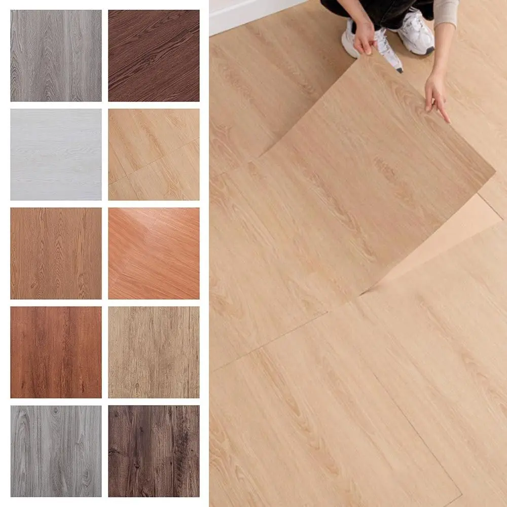 30CMX30CM Wear-resistant Self-adhesive Wood Grain Floor Sticker Thickened Waterproof SXP Self Adhesive Floor Sticker Non-Slip