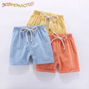 Boys Shorts 2-10 Yrs Candy Color - Beach Loose Shorts Casual Pants Comfortable Cotton & Linen