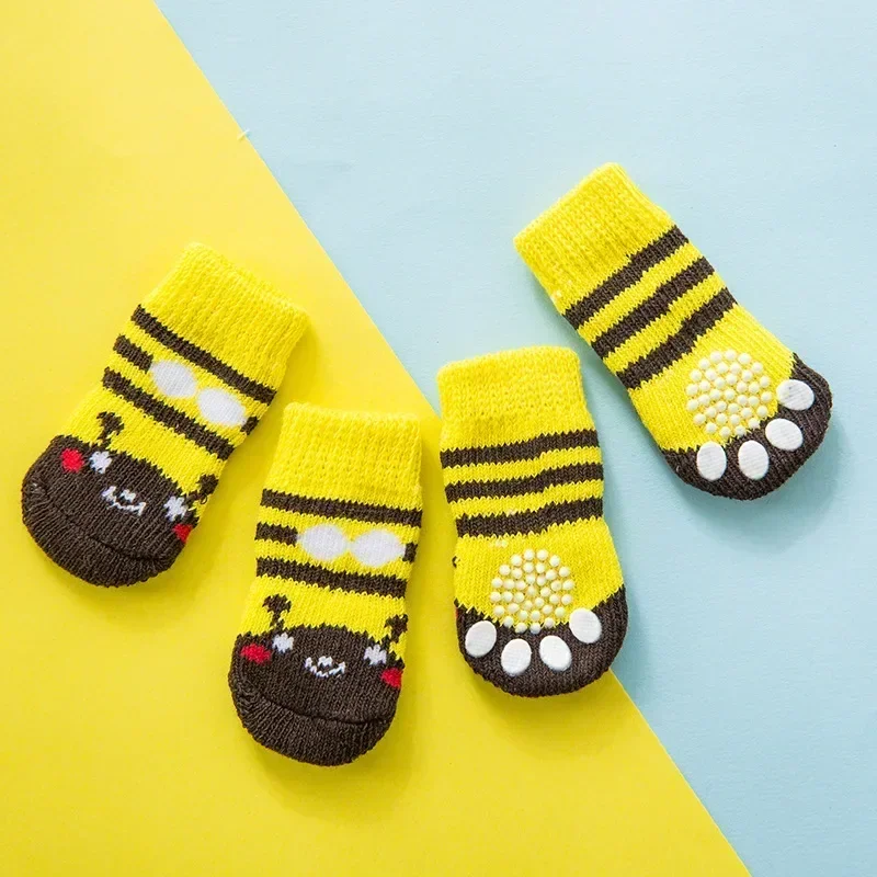 Paw Protector 4pcs/set Dog Socks Foot Covers Warm Anti Slip Shoes - Image 12