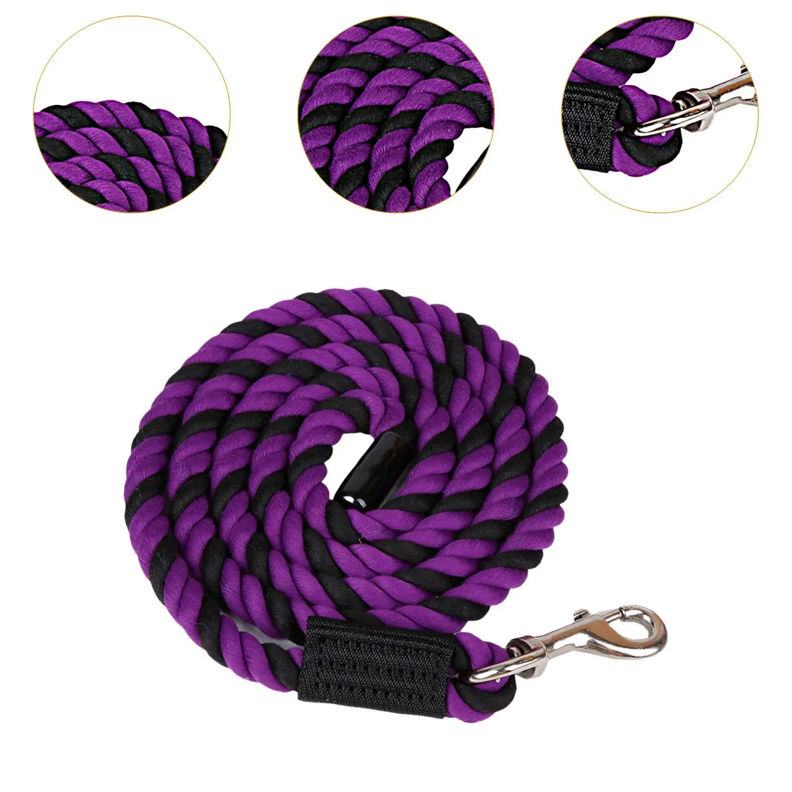 Horse Lead Rope Rein Halter Rope Cord Horse Leash Rope for Dog, Sheep, Pet Heavy Duty with Swivel Bolt Snap Equestrian Equipment - Image 6