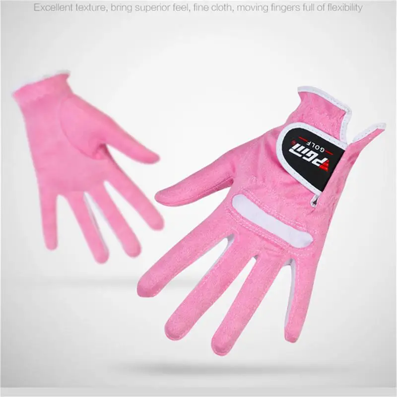 1 Pair Women's Soft Golf Gloves Ladies Left and Right Breathable Golf Mitten Comfortable Non-Slip Durability Sports Gloves - Image 5
