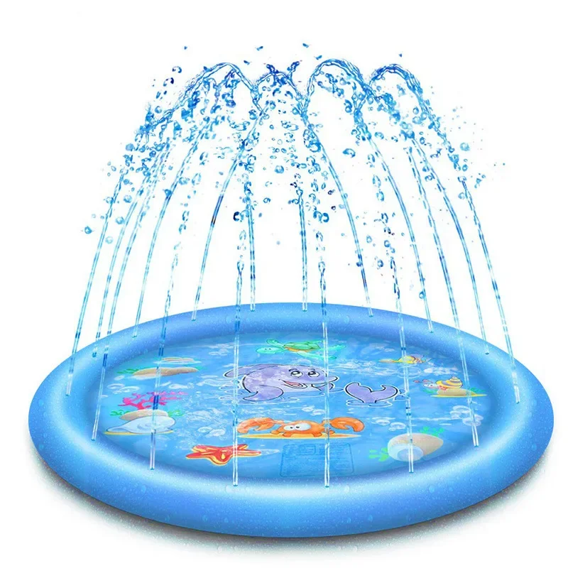 Pet Pool Inflatable Water Sprinkler Pad Play Cooling Mat Outdoor Interactive Fountain Toy for Dogs 150/170cm Summer Swimming - Image 7