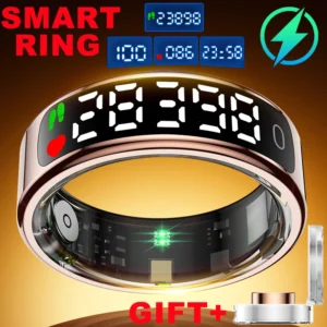 Smart Ring - Women & Men - Hd Screen - Waterproof - for  Smart Phones iPhone - Galaxy - Heartrate Monitor