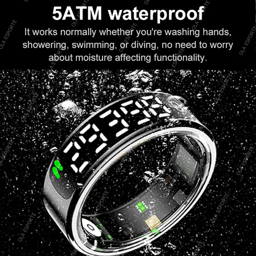 Smart Ring - Women & Men - Hd Screen - Waterproof - for Smart Phones iPhone - Galaxy - Heartrate Monitor - Image 4