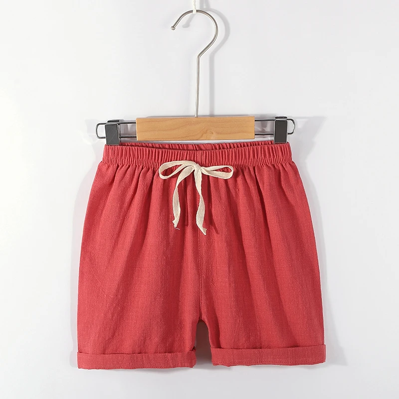 Boys Shorts 2-10 Yrs Candy Color - Beach Loose Shorts Casual Pants Comfortable Cotton & Linen - Image 7