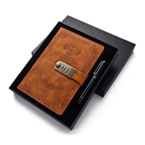 Lock Diary Password A5 200 Pages - Book with Thickened Creative Hand Ledger Notepad Stationery Notebook Binder