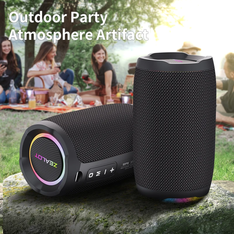 ZEALOT-S49 Portable bluetooth speaker 360°Stereo Sound 20W IPX6 waterproof wireless bluetooth 5.0 Excellent Bass Performace - Image 5