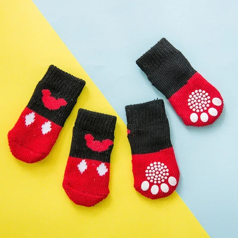 Paw Protector 4pcs/set Dog Socks Foot Covers Warm Anti Slip Shoes - Image 13