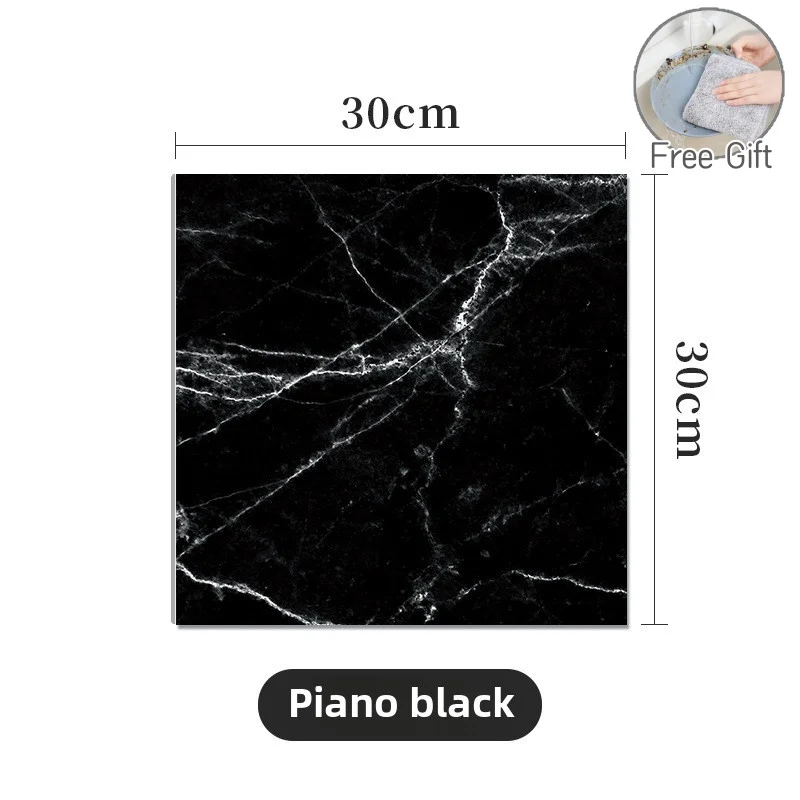 Home Floor Thickened Self-adhesive Decor Wall Sticker Marble Tile Floor Sticker PVC Waterproof Bathroom Kitchen 10/30/50PCS - Image 11