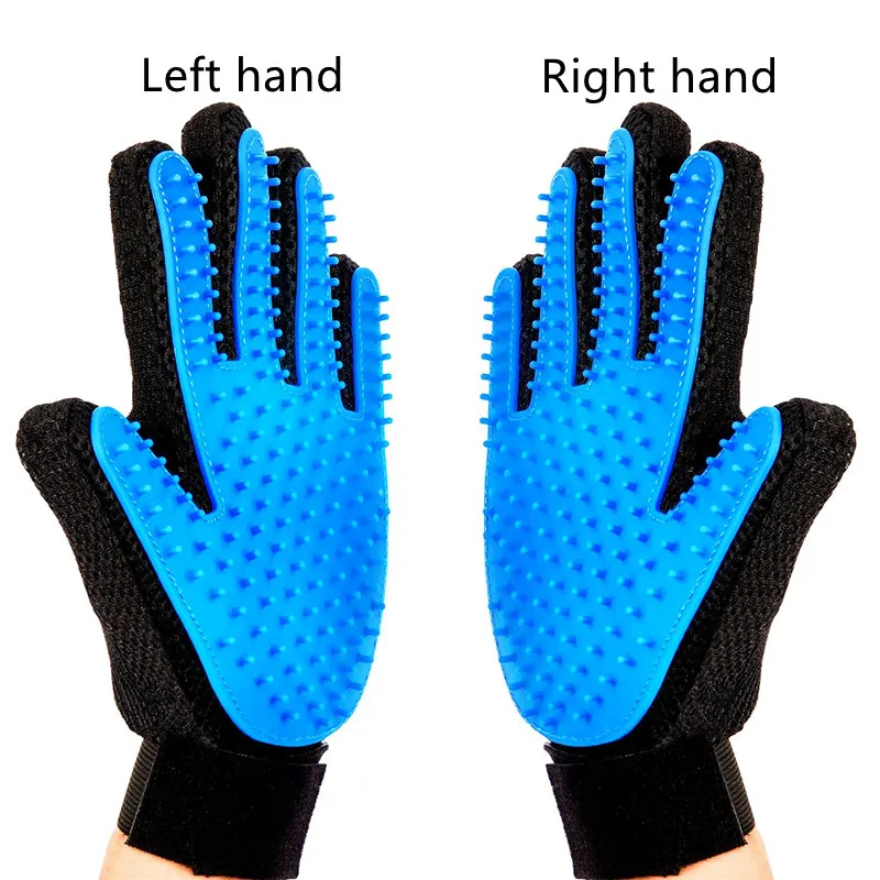 Pet Grooming = Massage Glove Dogs = Cats Rubber Bath Brush Environmental Protection Silicone Glove - Image 11