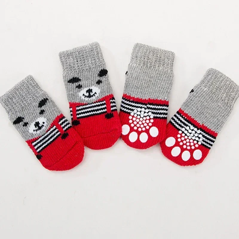 Paw Protector 4pcs/set Dog Socks Foot Covers Warm Anti Slip Shoes - Image 22