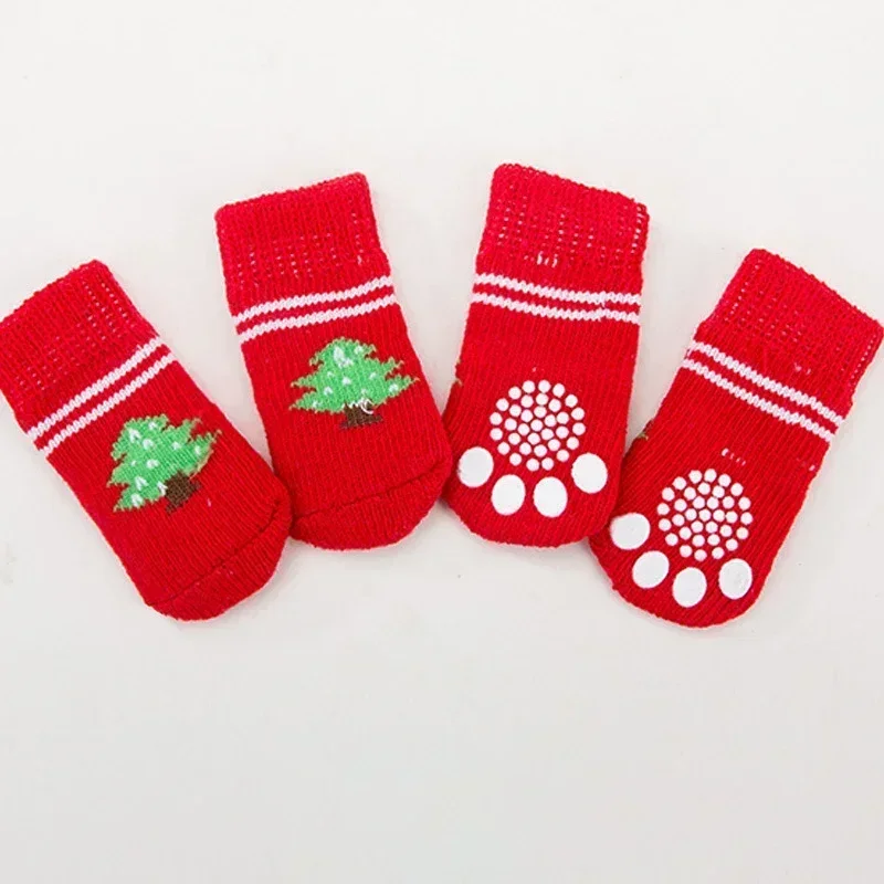 Paw Protector 4pcs/set Dog Socks Foot Covers Warm Anti Slip Shoes - Image 23