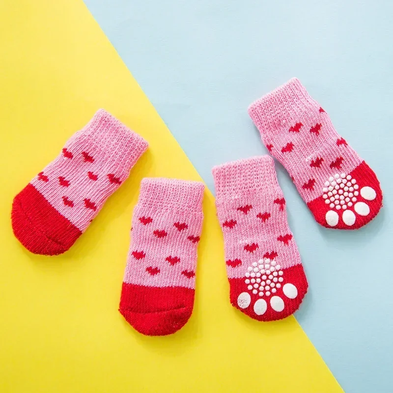 Paw Protector 4pcs/set Dog Socks Foot Covers Warm Anti Slip Shoes - Image 8