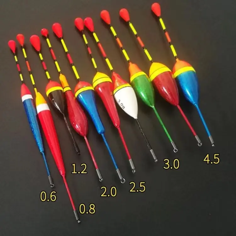 Fishing Floats Set Buoy Bobber Fishing Light Stick Floats Fluctuate Mix Size Color 10PCS - Image 7