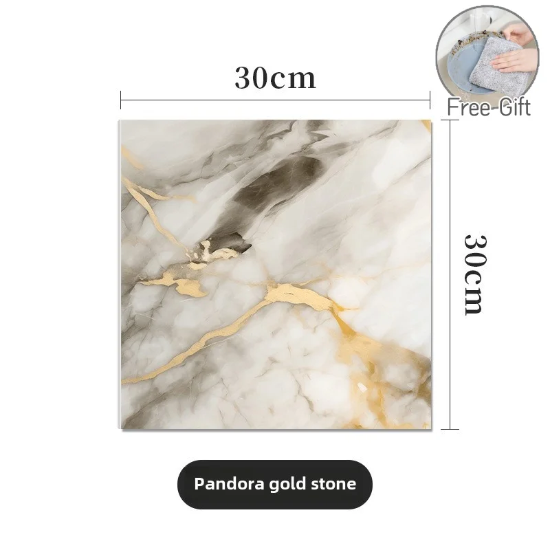 Home Floor Thickened Self-adhesive Decor Wall Sticker Marble Tile Floor Sticker PVC Waterproof Bathroom Kitchen 10/30/50PCS - Image 9