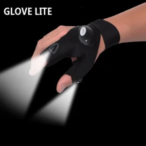 Fishing Camping Hiking Survival Fingerless Glove LED Flashlight Waterproof Torch Outdoor