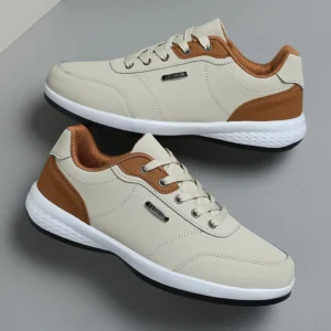 Leather Waterproof Sports Sneakers - Comfortable Men Shoe - Wear-resistant