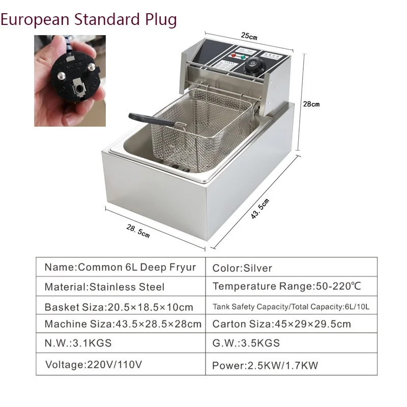 Commercial frying oven cooking noodle oven electric fried chicken deep fryer large capacity single-double cylinder frying oven - Image 7