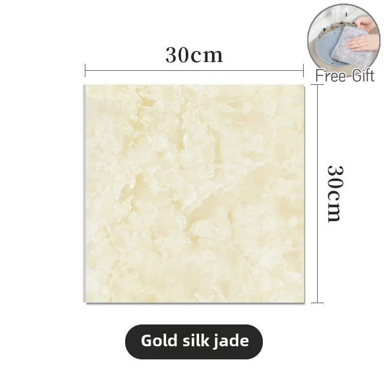 Home Floor Thickened Self-adhesive Decor Wall Sticker Marble Tile Floor Sticker PVC Waterproof Bathroom Kitchen 10/30/50PCS - Image 8