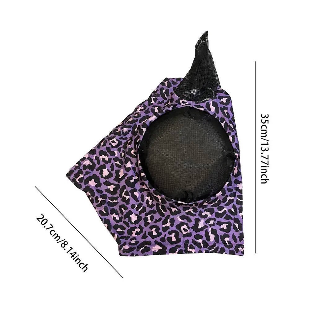 Horse Fly Face Cover Leopard Print Pattern Equestrian Supplies Comfortable Breathable Anti-Mosquitoes Cover Horse Care Product - Image 10