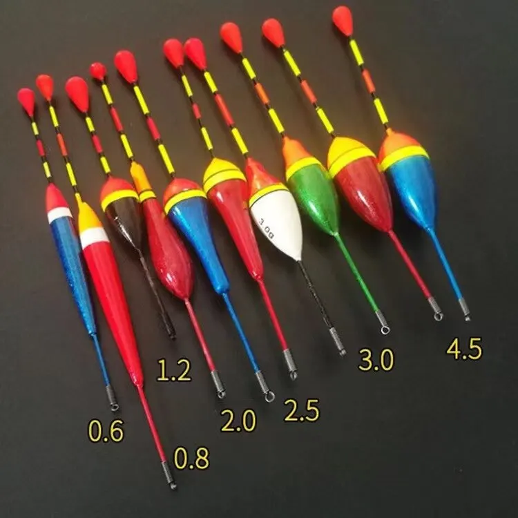 Fishing Floats Set Buoy Bobber Fishing Light Stick Floats Fluctuate Mix Size Color 10PCS - Image 2