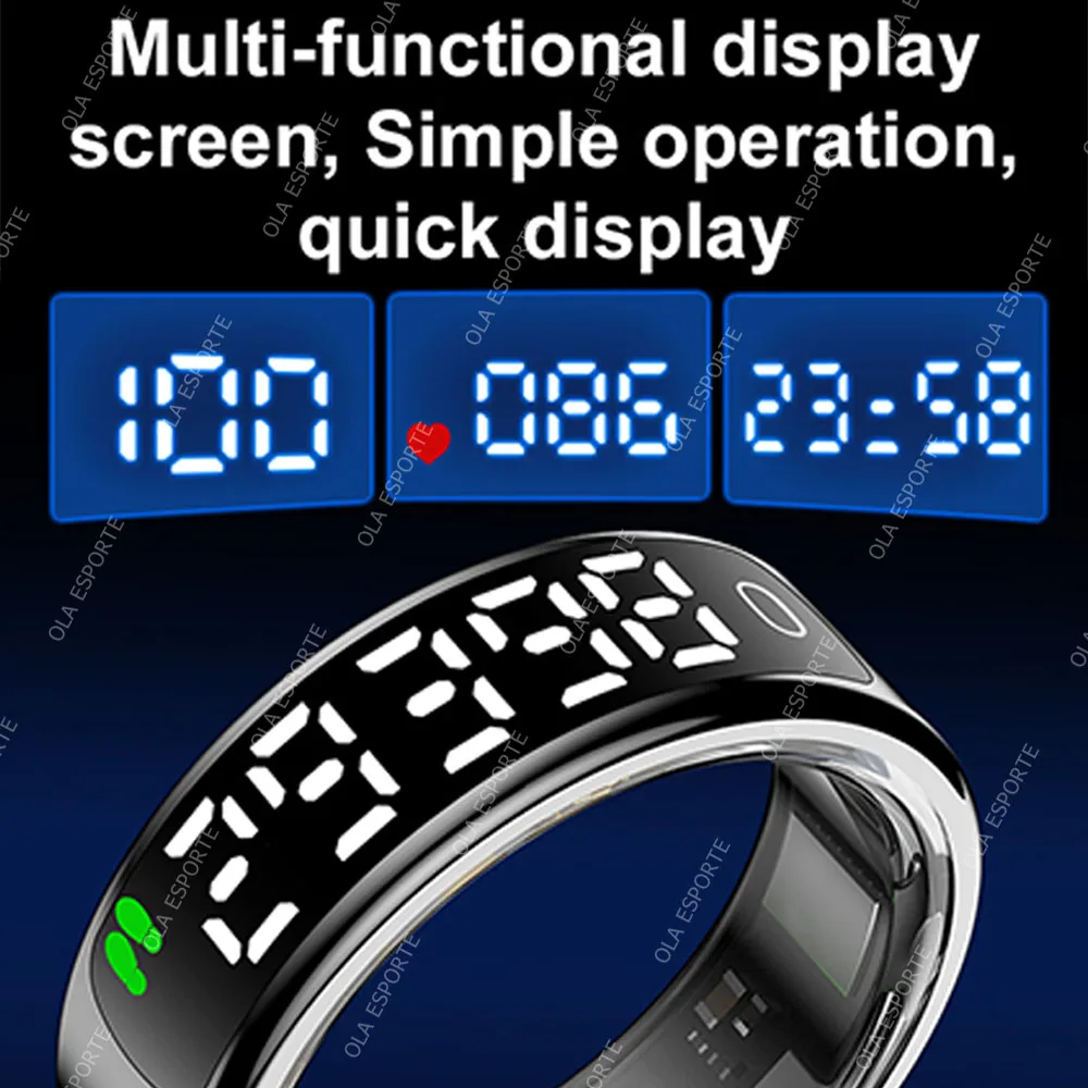 Smart Ring - Women & Men - Hd Screen - Waterproof - for Smart Phones iPhone - Galaxy - Heartrate Monitor - Image 2