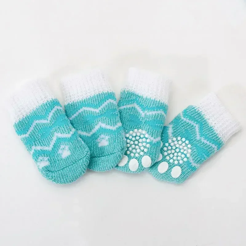 Paw Protector 4pcs/set Dog Socks Foot Covers Warm Anti Slip Shoes - Image 20