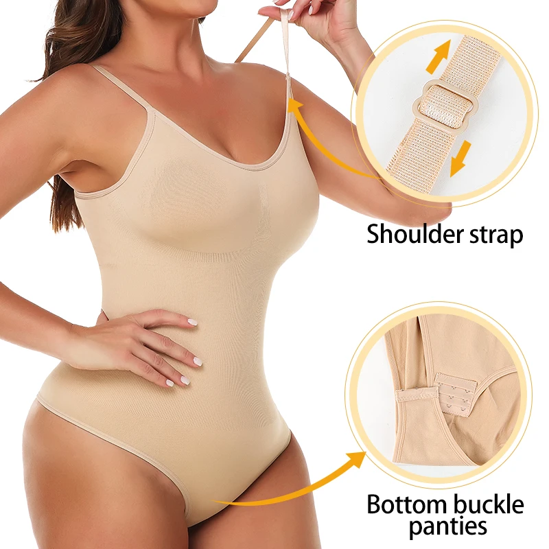 Low Back Bodysuits Shapewear for Women Open Crotch Body Shaper Seamless Tummy Control Push Up Corset Tank Top Backless Underwear - Image 4