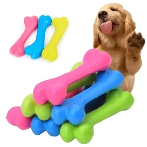 Dog - Cat Rubber Dental Teeth Chew Bone Play Training Fetch Fun Toys