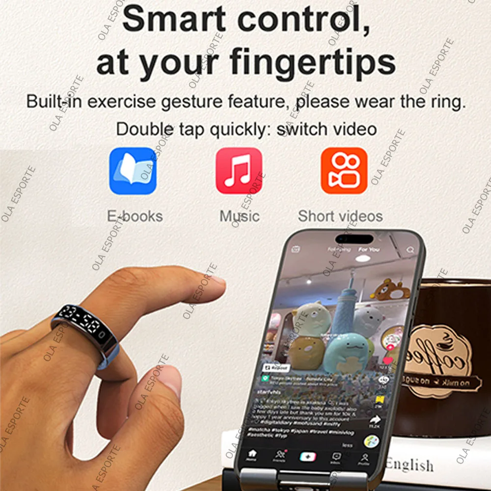 Smart Ring - Women & Men - Hd Screen - Waterproof - for Smart Phones iPhone - Galaxy - Heartrate Monitor - Image 5