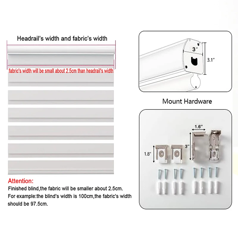 Custom Size Motorized Window Blinds Smart Zebra Roller Blinds Light Filtering Shades Battery Powered Electric Blinds for Windows - Image 4