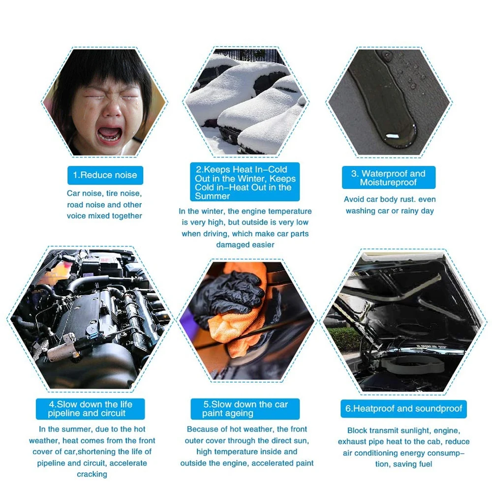 Car Sound Proofing Deadening Mat 50x30cm Car Truck Sound Insulation Cotton Anti-noise 3/6/8/10mm Thickness Heat Closed Cell Foam - Image 5