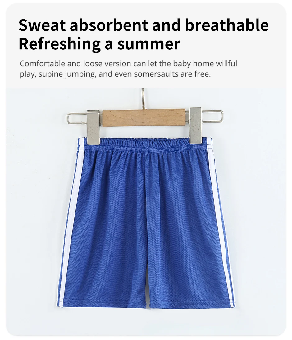 4/1 Pack Summer - Quick-drying Shorts - Elastic Waist Pants Solid Color Joker Stripe - Image 15