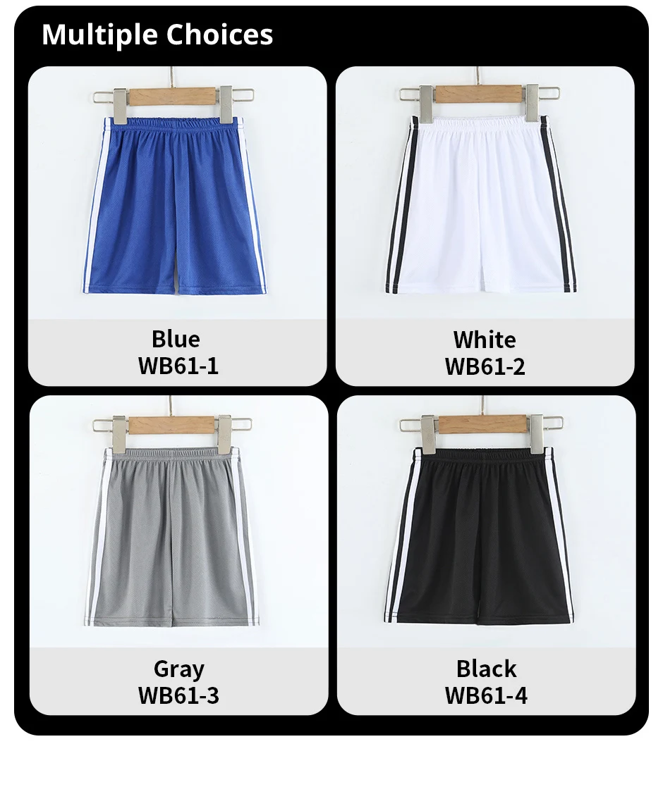 4/1 Pack Summer - Quick-drying Shorts - Elastic Waist Pants Solid Color Joker Stripe - Image 14