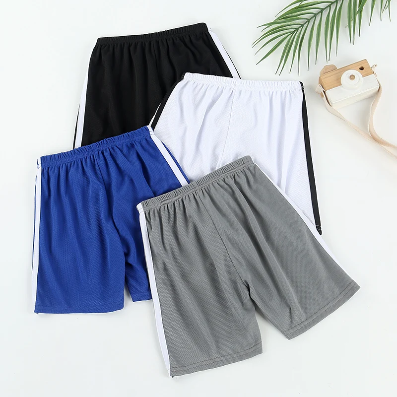 4/1 Pack Summer - Quick-drying Shorts - Elastic Waist Pants Solid Color Joker Stripe - Image 2